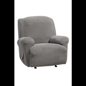 Sure Fit Stretch Morgan Wing Chair Slipcover Gray